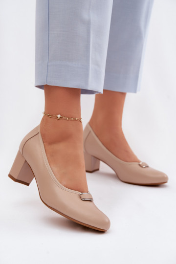 Scarpe con tacco Vinceza 58622 color sabbia 2