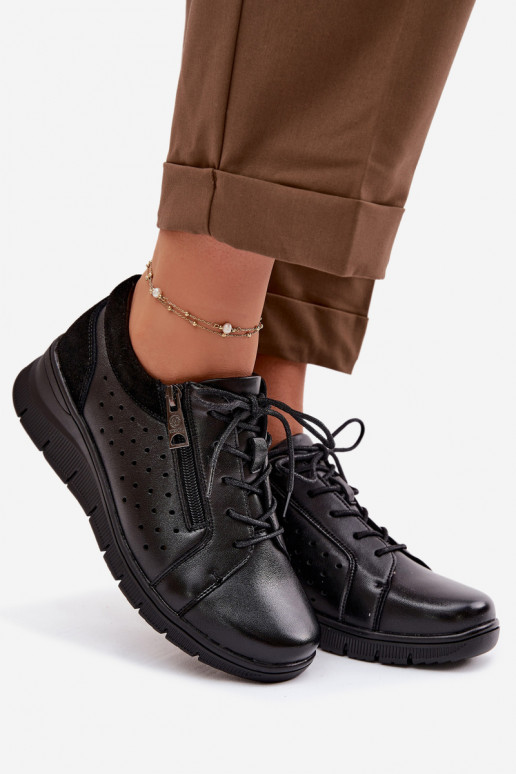 Pelle scarpe Femminile con una piattaforma Vinceza 39977 colore nero