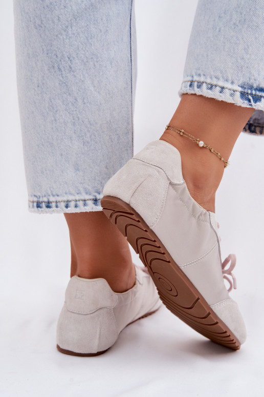 dalla pelle scamosciata Scarpe modello sneakers Donne basse Big Star TT274599 beige