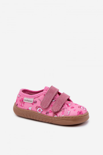 Pantofole Barefoot Infantile Infantile Milami colore rosa Saphira
