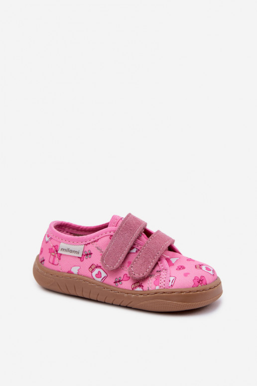 Pantofole Barefoot Infantile Infantile Milami colore rosa Saphira