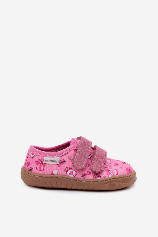 Pantofole Barefoot Infantile Infantile Milami colore rosa Saphira