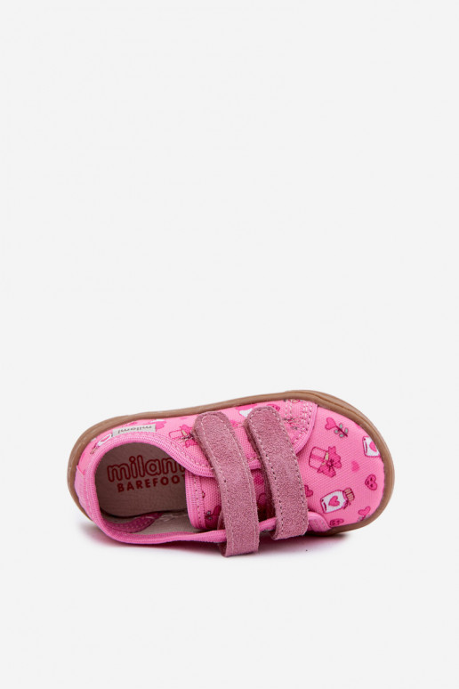 Pantofole Barefoot Infantile Infantile Milami colore rosa Saphira