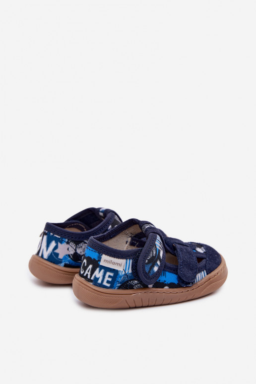 Pantofole Barefoot Infantile Milami Palle blu scuro Lumi