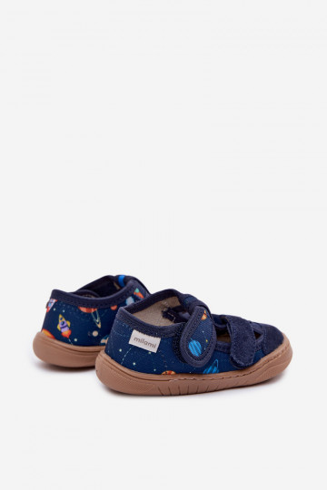 Infradito da bambino Milami con razzi e pianeti color blu scuro Lumi 2