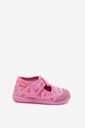 Ciabatte Milami per bambini con chiusura adesiva luccicante rosa Jasimrra 2