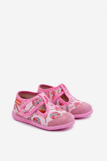 Pantofole Milami Infantile con chiusure adesive Lizaki colore rosa Jasimrra