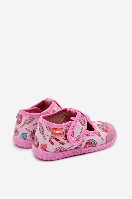 Pantofole Milami Infantile con chiusure adesive Lizaki colore rosa Jasimrra