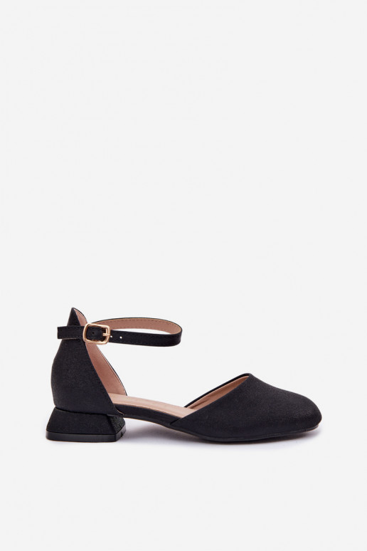 Infantile Sandali lucidi Con tacco basso colore nero Nelly