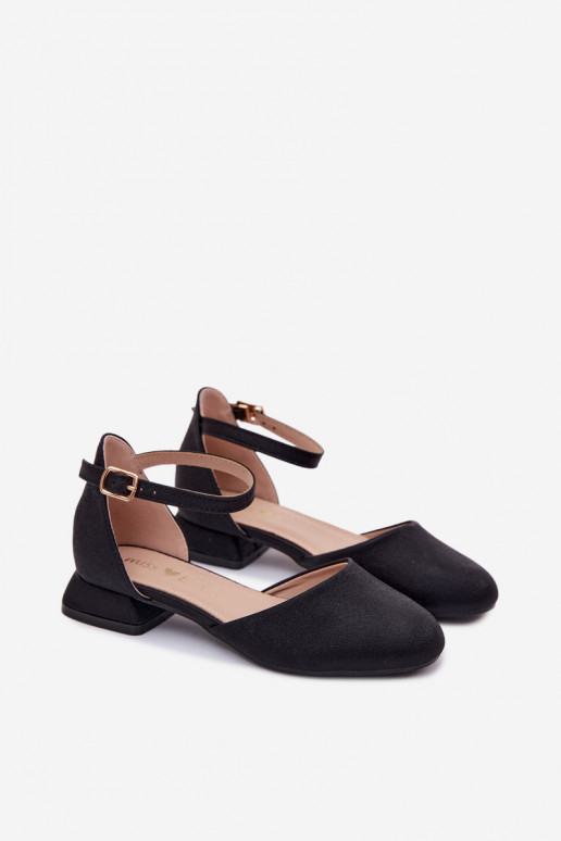 Infantile Sandali lucidi Con tacco basso colore nero Nelly