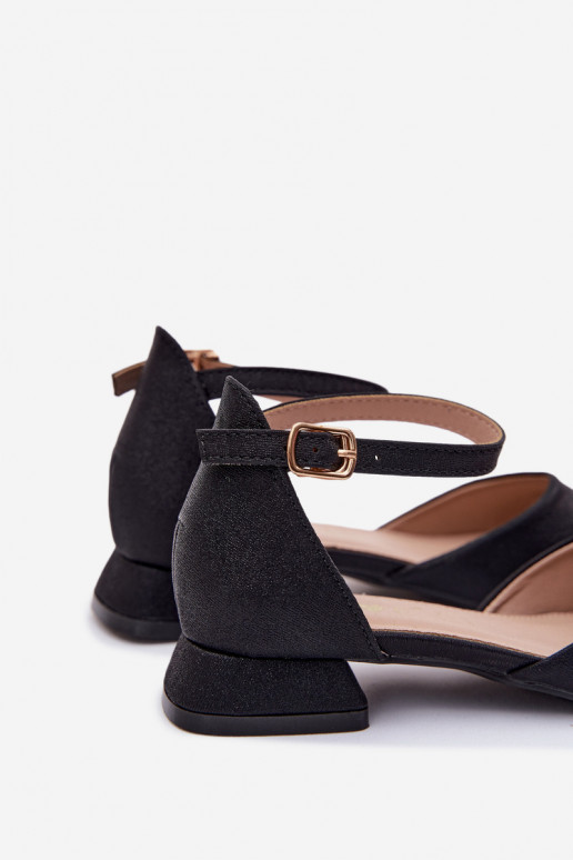 Infantile Sandali lucidi Con tacco basso colore nero Nelly