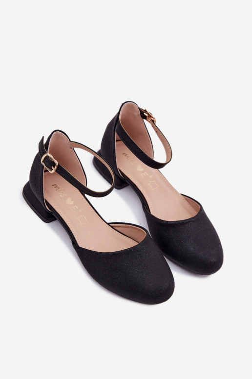 Infantile Sandali lucidi Con tacco basso colore nero Nelly