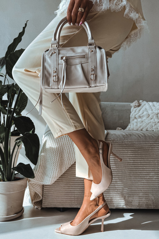 Sandali da donna con tacchi sottili beige Sevina