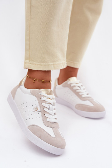 Scarpe modello sneakers FemminileAbilitatoturalnej Skóry S.Barski LR61-7091 Colore bianco 2