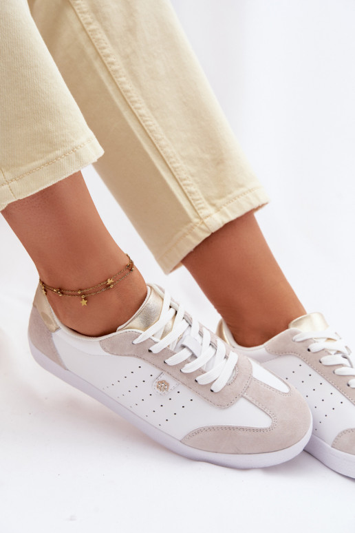 Scarpe modello sneakers FemminileAbilitatoturalnej Skóry S.Barski LR61-7091 Colore bianco