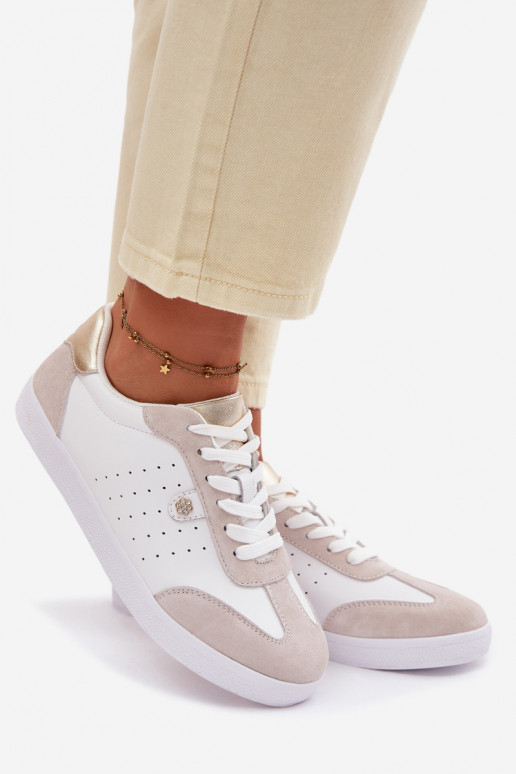 Scarpe modello sneakers FemminileAbilitatoturalnej Skóry S.Barski LR61-7091 Colore bianco