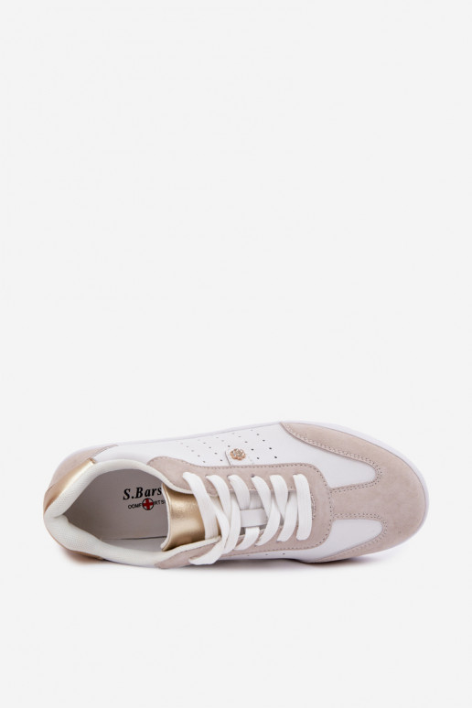 Scarpe modello sneakers FemminileAbilitatoturalnej Skóry S.Barski LR61-7091 Colore bianco