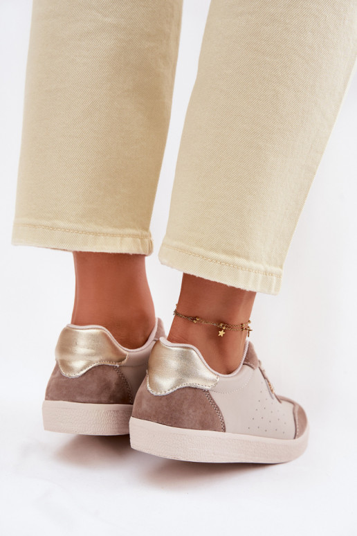 Scarpe modello sneakers FemminileAbilitatoturalnej Skóry S.Barski LR61-7091 beige