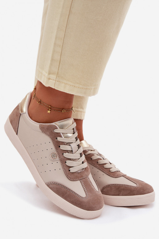 Scarpe modello sneakers FemminileAbilitatoturalnej Skóry S.Barski LR61-7091 beige