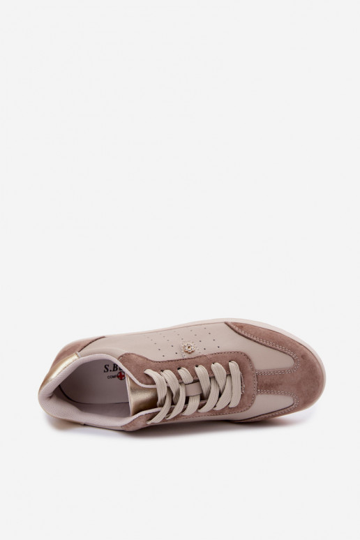 Scarpe modello sneakers FemminileAbilitatoturalnej Skóry S.Barski LR61-7091 beige