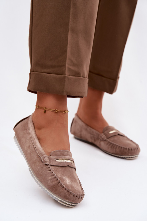 isoscele mocassini da donnaAbilitatoturalnego dalla pelle scamosciatau S.Barski LR61-7029 colore marrone