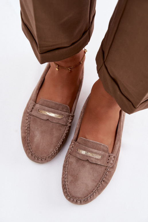 isoscele mocassini da donnaAbilitatoturalnego dalla pelle scamosciatau S.Barski LR61-7029 colore marrone