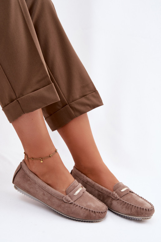 isoscele mocassini da donnaAbilitatoturalnego dalla pelle scamosciatau S.Barski LR61-7029 colore marrone