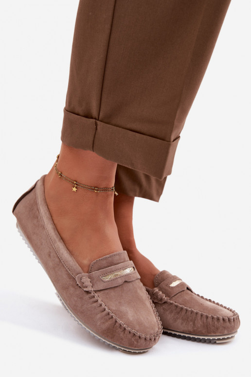 isoscele mocassini da donnaAbilitatoturalnego dalla pelle scamosciatau S.Barski LR61-7029 colore marrone