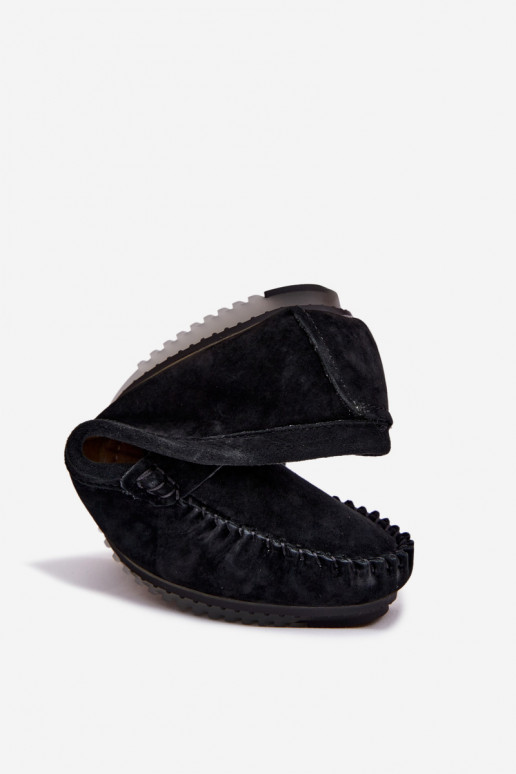 isoscele mocassini da donnaAbilitatoturalnego dalla pelle scamosciatau S.Barski LR61-7029 colore nero