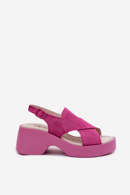 Sandali da donna Femminile con una piattaforma S.Barski LR61-7005 colore rosa