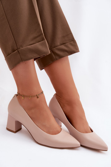 Scarpe con tacco Sergio Leone PB413 rosa crema