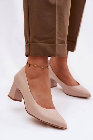 Scarpe con tacco Sergio Leone PB413 rosa crema 2