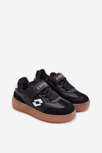 Scarpe modello sneakers Infantile con chiusure adesive LOTTO MAKERA 2601250K colore nero