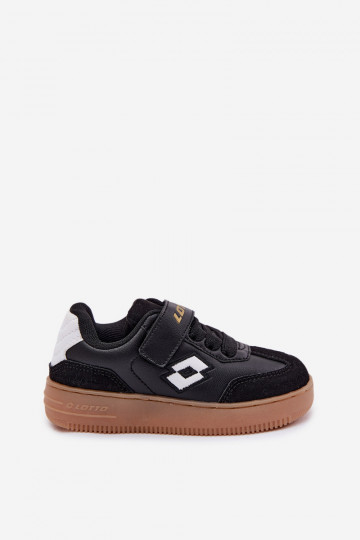 Scarpe modello sneakers Infantile con chiusure adesive LOTTO MAKERA 2601250K colore nero 2