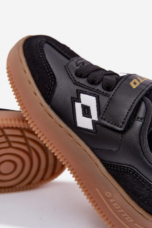 Scarpe modello sneakers Infantile con chiusure adesive LOTTO MAKERA 2601250K colore nero