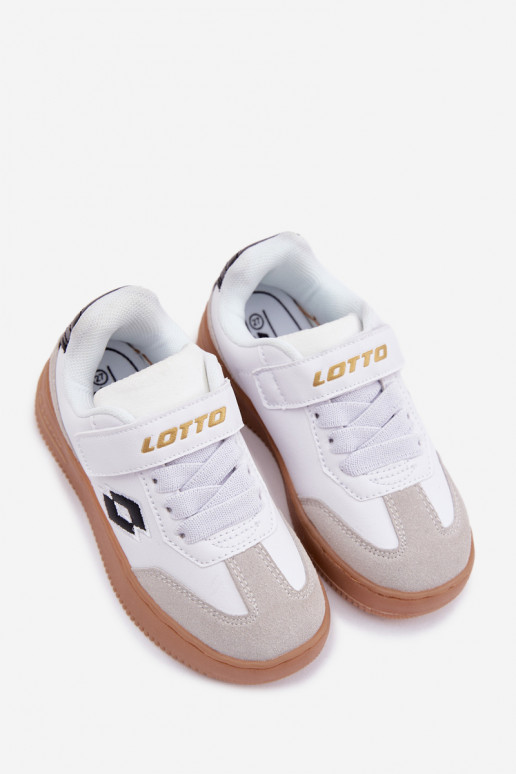 Scarpe modello sneakers Infantile con chiusure adesive LOTTO MAKERA 2601250K Colore bianco