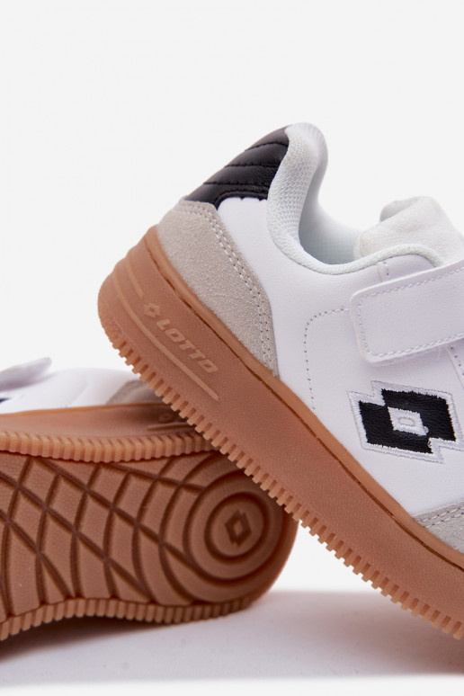 Scarpe modello sneakers Infantile con chiusure adesive LOTTO MAKERA 2601250K Colore bianco
