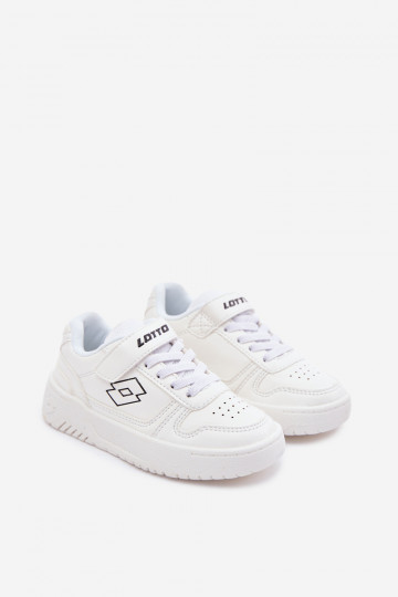 Scarpe sportive per bambini LOTTO GROOVIN 2600131K con chiusura adesiva bianche