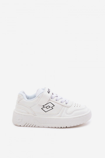 Scarpe sportive per bambini LOTTO GROOVIN 2600131K con chiusura adesiva bianche 2