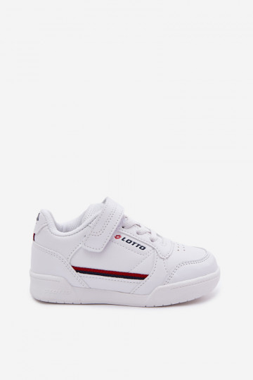 Scarpe sportive per bambini LOTTO NANDU 2600310K con chiusura adesiva bianche 2