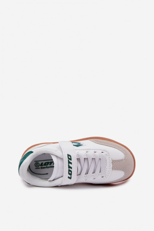 Scarpe modello sneakers Infantile con chiusure adesive LOTTO VINTAL MF 2600252K Bianco-colore verde