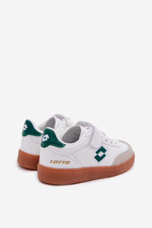Scarpe modello sneakers Infantile con chiusure adesive LOTTO VINTAL MF 2600252K Bianco-colore verde
