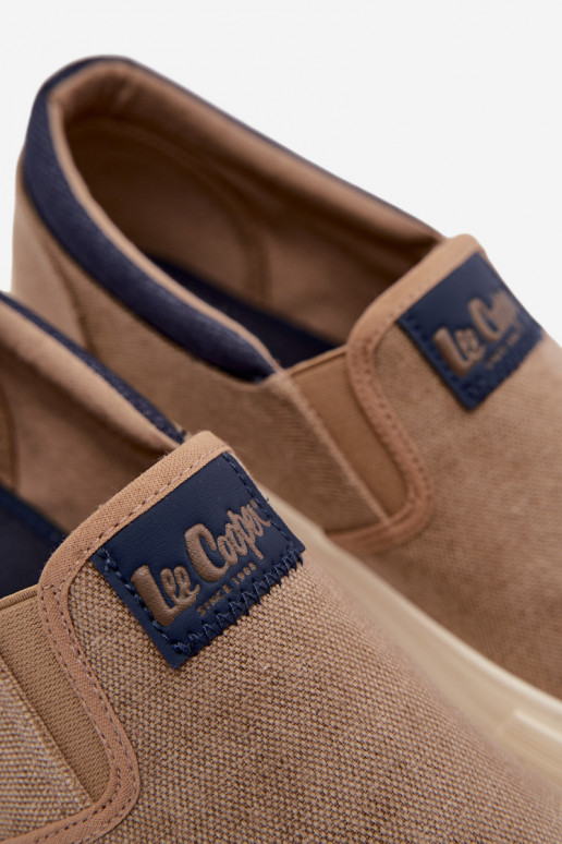 Scarpe da ginnastica Scarpe casual da uomo Scivolare su Lee Cooper LCIN-26-02-4089 beige