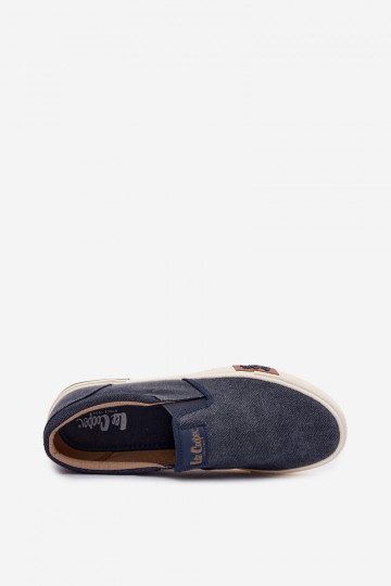 Scarpe casual da uomo Lee Cooper LCIN-26-02-4088 Slip On blu scuro 2
