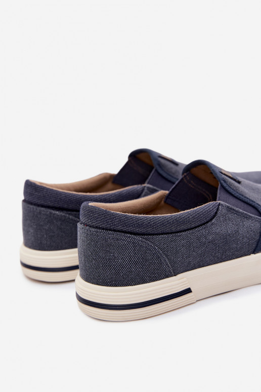 Scarpe da ginnastica Scarpe casual da uomo Scivolare su Lee Cooper LCIN-26-02-4088 blu scuro