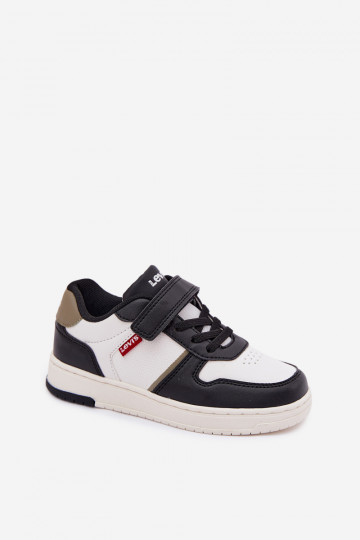 Scarpe sportive per bambini LEVI'S KICK SE VIRV0152S con chiusura adesiva bianco-nero