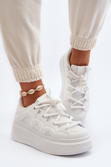 Femminile Scarpe modello sneakersGrubym Allacciaturam Colore bianco Vinali 2