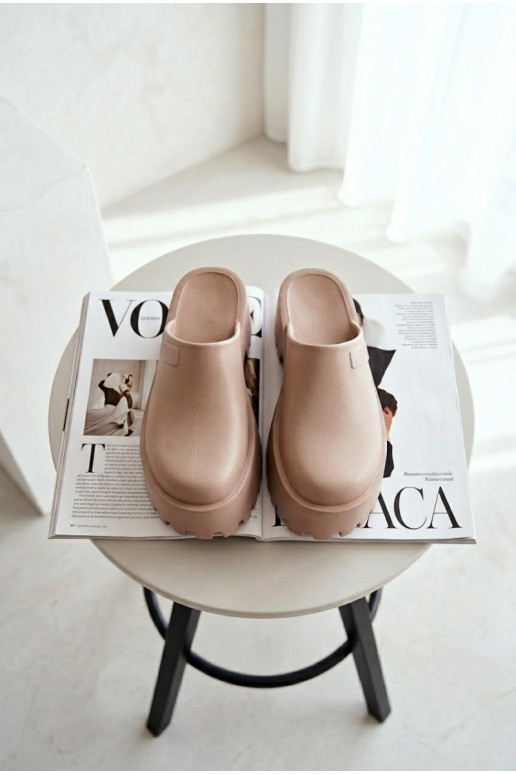 Pantofole con suola massiccia alla moda Big Star NN274016 beige