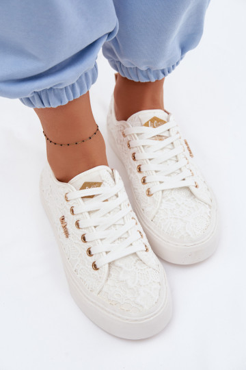 Scarpe casual con lacci Lee Cooper LCIN-26-02-4060 bianche