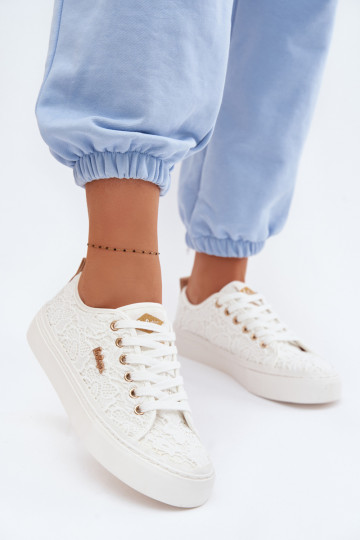 Scarpe per il tempo libero con pizzo Lee Cooper LCIN-26-02-4060 Colore bianco 2